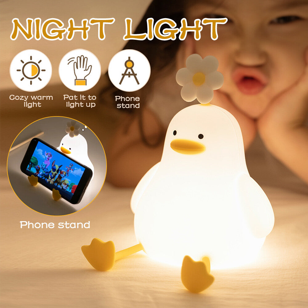 Cute Duck Night Light For Kids, Bedside Lamp For Baby Nursery