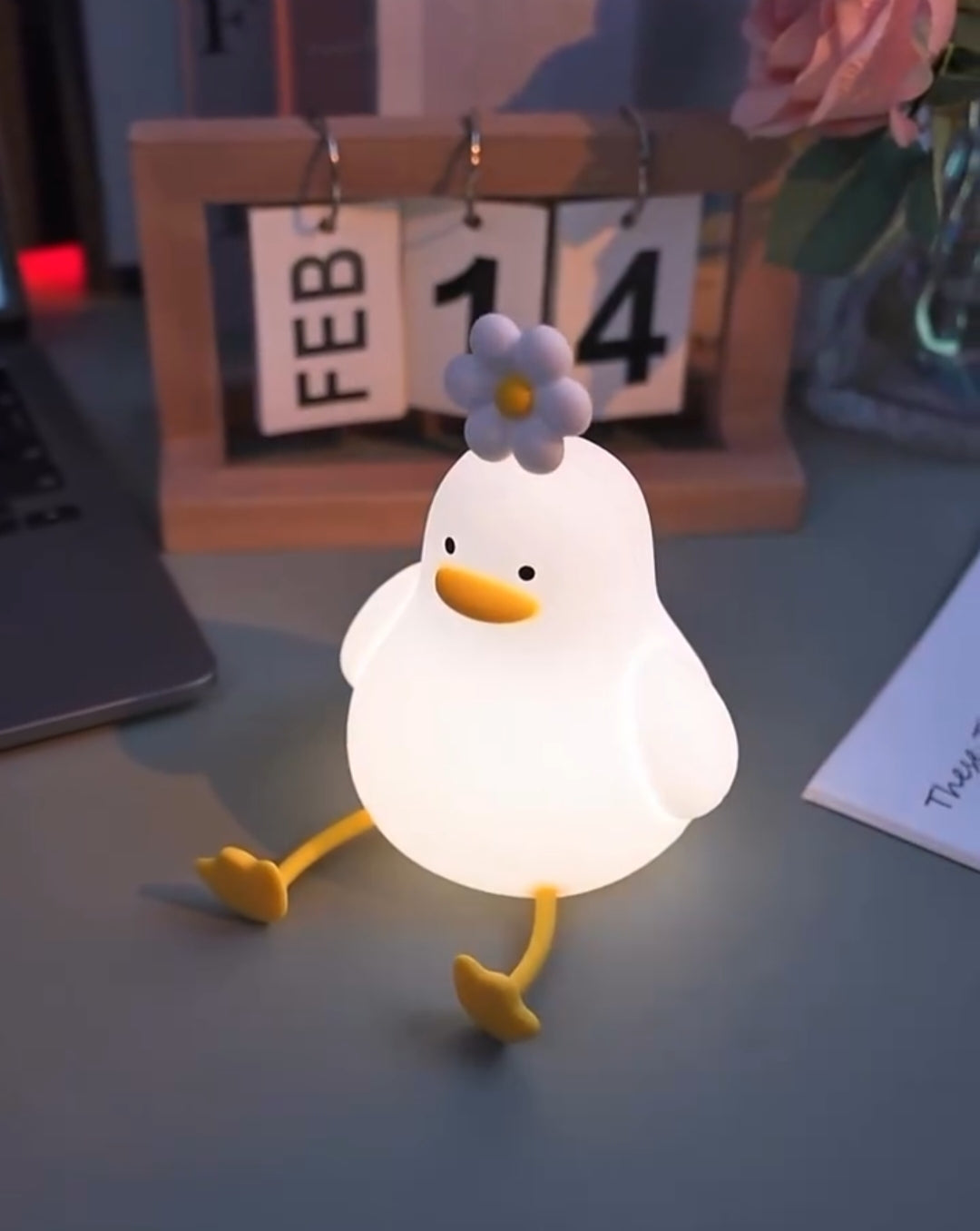 Cute Duck Night Light For Kids, Bedside Lamp For Baby Nursery